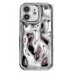 For iPhone 12 Electroplating Meteorite Texture TPU Phone Case(Silver)