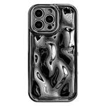 For iPhone 12 Pro Max Electroplating Meteorite Texture TPU Phone Case(Black)
