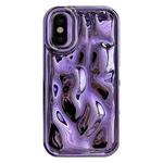 For iPhone XS Max Electroplating Meteorite Texture TPU Phone Case(Purple)