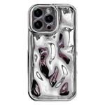 For iPhone 15 Pro Electroplating Meteorite Texture TPU Phone Case(Silver)