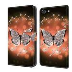 For iPhone 6 Plus / 7 Plus / 8 Plus Crystal 3D Shockproof Protective Leather Phone Case(Crystal Butterfly)