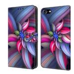 For iPhone 6 / 7 Crystal 3D Shockproof Protective Leather Phone Case(Colorful Flower)