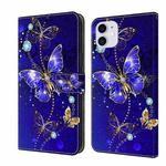 For iPhone 11 Crystal 3D Shockproof Protective Leather Phone Case(Diamond Butterfly)