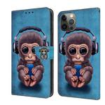 For iPhone 11 Pro Crystal 3D Shockproof Protective Leather Phone Case(Orangutan)