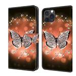 For iPhone 11 Pro Max Crystal 3D Shockproof Protective Leather Phone Case(Crystal Butterfly)