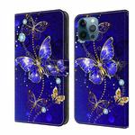 For iPhone 12 Pro Max / 13 Pro Max Crystal 3D Shockproof Protective Leather Phone Case(Diamond Butterfly)