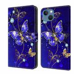 For iPhone 13 / 14 Crystal 3D Shockproof Protective Leather Phone Case(Diamond Butterfly)