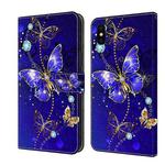 For iPhone X / XS Crystal 3D Shockproof Protective Leather Phone Case(Diamond Butterfly)