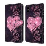 For iPhone XS Max Crystal 3D Shockproof Protective Leather Phone Case(Lace Love)