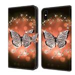 For iPhone XS Max Crystal 3D Shockproof Protective Leather Phone Case(Crystal Butterfly)