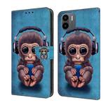 For Xiaomi Redmi A1+ / A2 / A2+ Crystal 3D Shockproof Protective Leather Phone Case(Orangutan)