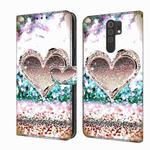 For Xiaomi Redmi 9 Crystal 3D Shockproof Protective Leather Phone Case(Pink Diamond Heart)