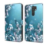 For Xiaomi Redmi 9 Crystal 3D Shockproof Protective Leather Phone Case(Plum Flower)