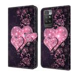 For Xiaomi Redmi 10 Crystal 3D Shockproof Protective Leather Phone Case(Lace Love)