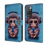 For Xiaomi Redmi 10 Crystal 3D Shockproof Protective Leather Phone Case(Orangutan)