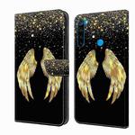 For Xiaomi Redmi Note 8 Crystal 3D Shockproof Protective Leather Phone Case(Golden Wings)