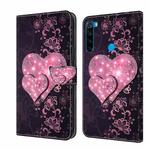 For Xiaomi Redmi Note 8 Crystal 3D Shockproof Protective Leather Phone Case(Lace Love)