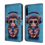 For Xiaomi Redmi Note 8 Crystal 3D Shockproof Protective Leather Phone Case(Orangutan)