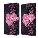 For Xiaomi Redmi Note 8 Pro Crystal 3D Shockproof Protective Leather Phone Case(Lace Love)