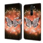 For Xiaomi Redmi Note 8 Pro Crystal 3D Shockproof Protective Leather Phone Case(Crystal Butterfly)