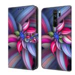 For Xiaomi Redmi Note 8 Pro Crystal 3D Shockproof Protective Leather Phone Case(Colorful Flower)