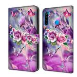 For Xiaomi Redmi Note 8T Crystal 3D Shockproof Protective Leather Phone Case(Butterfly)