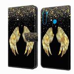 For Xiaomi Redmi Note 8T Crystal 3D Shockproof Protective Leather Phone Case(Golden Wings)