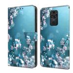 For Xiaomi Redmi Note 9 Crystal 3D Shockproof Protective Leather Phone Case(Plum Flower)