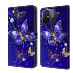 For Xiaomi Redmi 11A 4G / Redmi 12C Global Crystal 3D Shockproof Protective Leather Phone Case(Diamond Butterfly)