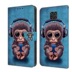 For Xiaomi Redmi Note 9 Pro Crystal 3D Shockproof Protective Leather Phone Case(Orangutan)