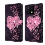 For Xiaomi 13 Crystal 3D Shockproof Protective Leather Phone Case(Lace Love)