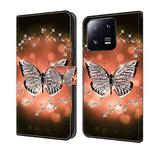 For Xiaomi 13 Pro Crystal 3D Shockproof Protective Leather Phone Case(Crystal Butterfly)