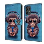 For Samsung Galaxy A13 4G / 5G / A04S Crystal 3D Shockproof Protective Leather Phone Case(Orangutan)