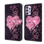 For Samsung Galaxy A32 5G Crystal 3D Shockproof Protective Leather Phone Case(Lace Love)