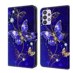 For Samsung Galaxy A32 5G Crystal 3D Shockproof Protective Leather Phone Case(Diamond Butterfly)