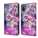 For Samsung Galaxy A33 5G Crystal 3D Shockproof Protective Leather Phone Case(Butterfly)
