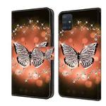 For Samsung Galaxy A71 4G Crystal 3D Shockproof Protective Leather Phone Case(Crystal Butterfly)