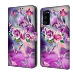 For Samsung Galaxy S20 FE Crystal 3D Shockproof Protective Leather Phone Case(Butterfly)