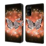 For Samsung Galaxy S20 FE Crystal 3D Shockproof Protective Leather Phone Case(Crystal Butterfly)