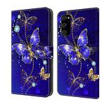 For Samsung Galaxy S20 FE Crystal 3D Shockproof Protective Leather Phone Case(Diamond Butterfly)
