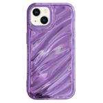 For iPhone 14 Laser Sequin Waves TPU Phone Case(Purple)