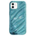 For iPhone 12 Laser Sequin Waves TPU Phone Case(Blue)
