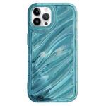 For iPhone 12 Pro Laser Sequin Waves TPU Phone Case(Blue)