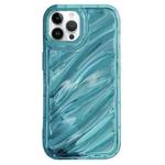 For iPhone 11 Pro Max Laser Sequin Waves TPU Phone Case(Blue)