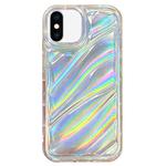 For iPhone XS Max Laser Sequin Waves TPU Phone Case(Transparent)