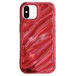 For iPhone XR Laser Sequin Waves TPU Phone Case(Red)