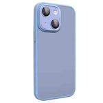 For iPhone 14 Plus All-inclusive TPU Edge Acrylic Back Phone Case with Lens Film(Sierra Blue)