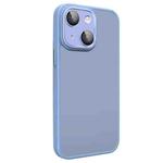 For iPhone 14 All-inclusive TPU Edge Acrylic Back Phone Case with Lens Film(Sierra Blue)