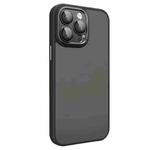 For iPhone 15 All-inclusive TPU Edge Acrylic Back Phone Case with Lens Film(Black)