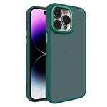 For iPhone 14 Pro All-inclusive TPU Edge Acrylic Back Phone Case(Green)